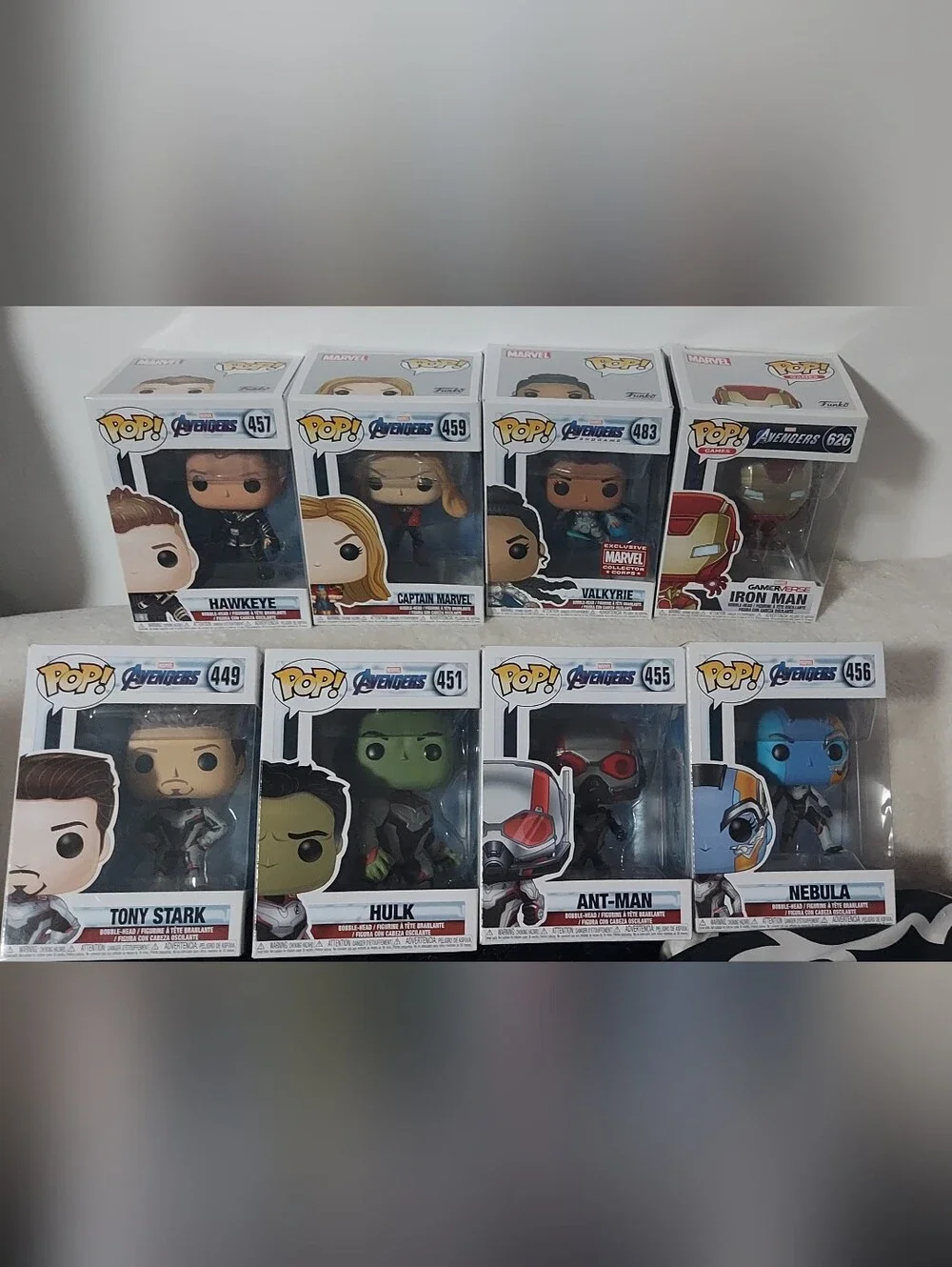 Funko Pop! Lot Marvel Avengers: Endgame (8 Figures)-IronMan/Hulk/Valkyrie/Stark